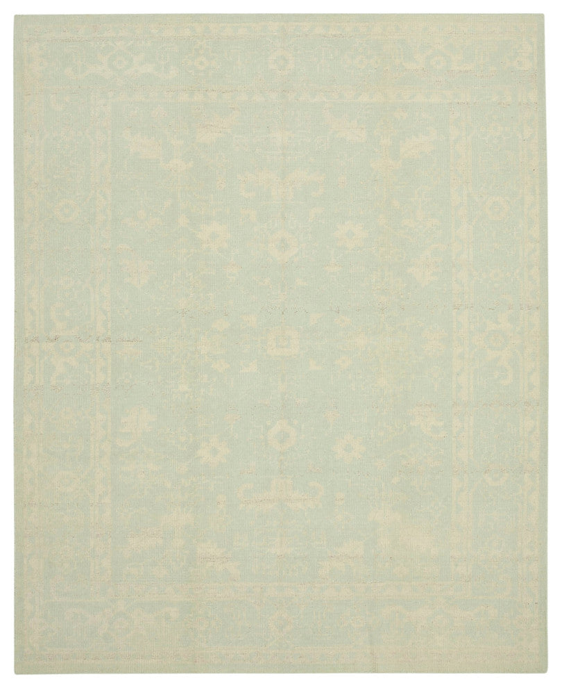 Rug N Carpet - Handmade Oriental 7' 11" x 9' 11" One-of-a-Kind Beige Oushak Rug