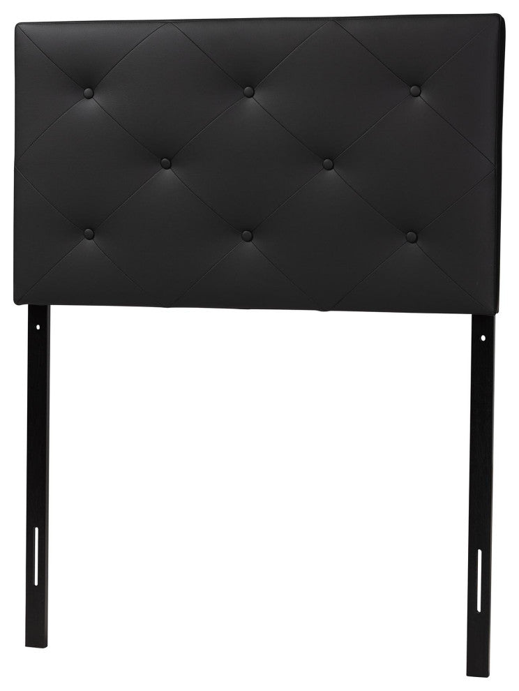 Baltimore Modern Black Faux Leather Upholstered Twin Size Headboard