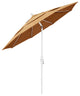 11' Matted White Collar Tilt Lift Fiberglass Rib Aluminum Umbrella, Sunbrella, Wheat