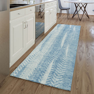Premium Machine Washable Mayfield AMF694 Sky 2'3" x 7'6" Runner Rug