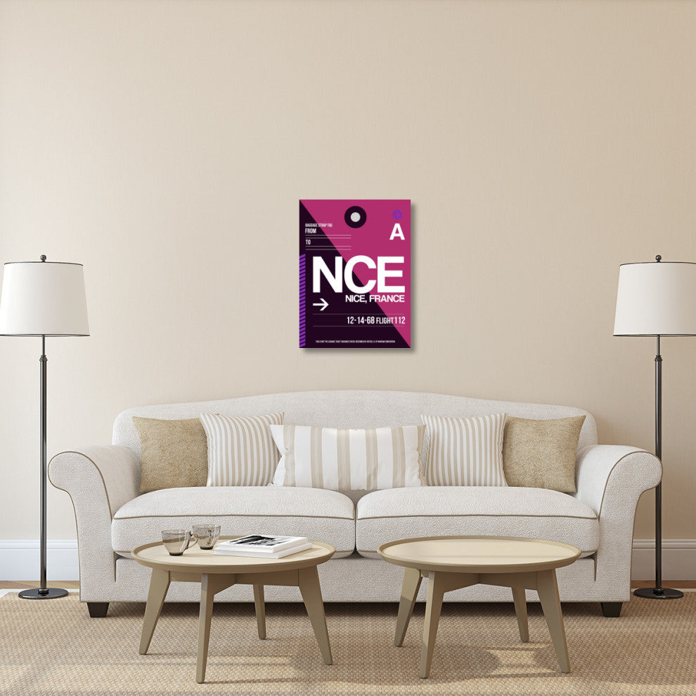 "NCE Nice Luggage Tag 1" Fine Art Print