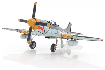 1943 Grey Mustang P51 1:40 Collectible Metal scale model Airplane