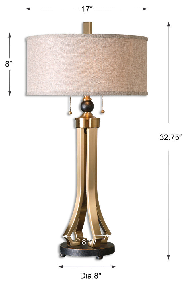 Uttermost Selvino Brushed Brass Table Lamp