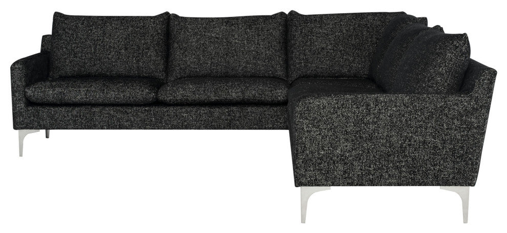 Anders Salt & Pepper Fabric Sectional Sofa, HGSC848