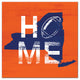 New York Football State Pride 16x16 Canvas Wall Art, Navy/Orange