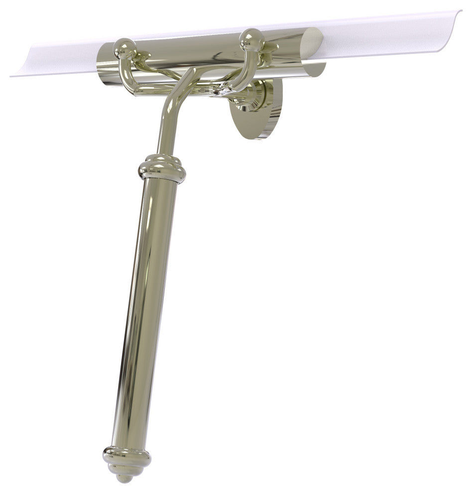Shower Squeegee with Smooth Handle, Polished Nickel