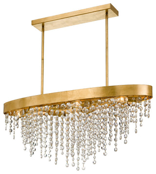 Crystorama Lighting Group WIN-619-CL-MWP Winham 8 Light 36"W - Antique Gold