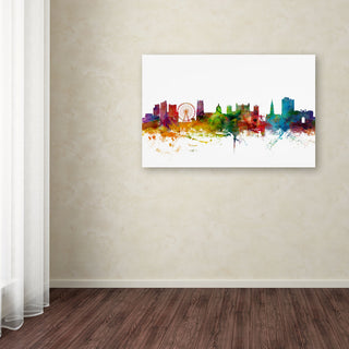 'Nottingham England Skyline II' Canvas Art by Michael Tompsett