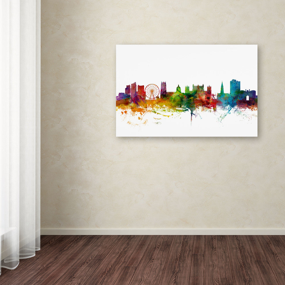 'Nottingham England Skyline II' Canvas Art by Michael Tompsett