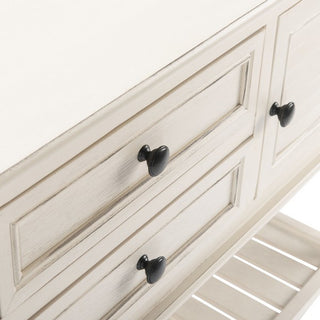Safavieh Tate 2 Drawer 2 Door Console Table, Distressed/White
