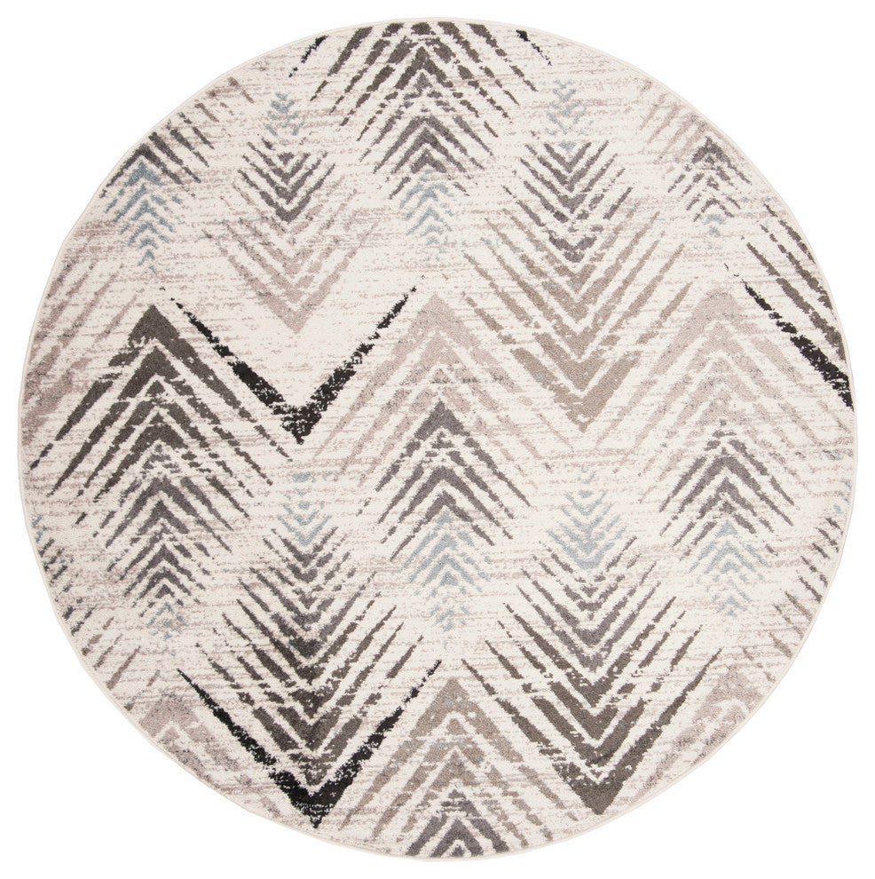 Safavieh Amsterdam Ams110A Geometric Rug, Cream/Beige, 6'7"x6'7" Round