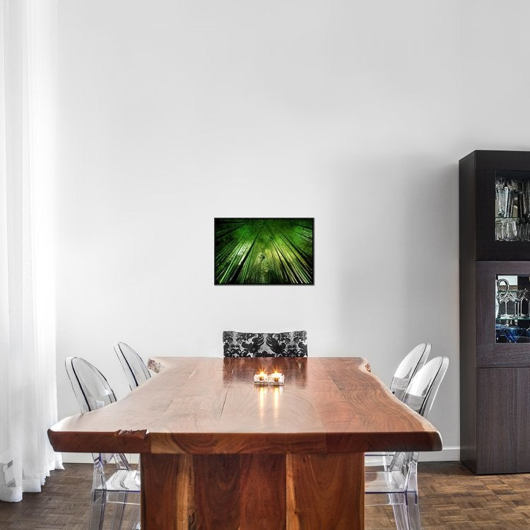 "Bamboo Night" Framed Canvas Giclee by Takeshi Marumoto, 23x16"