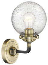 1-Light Beacon 6" Sconce, Black Antique Brass, Glass: Seedy