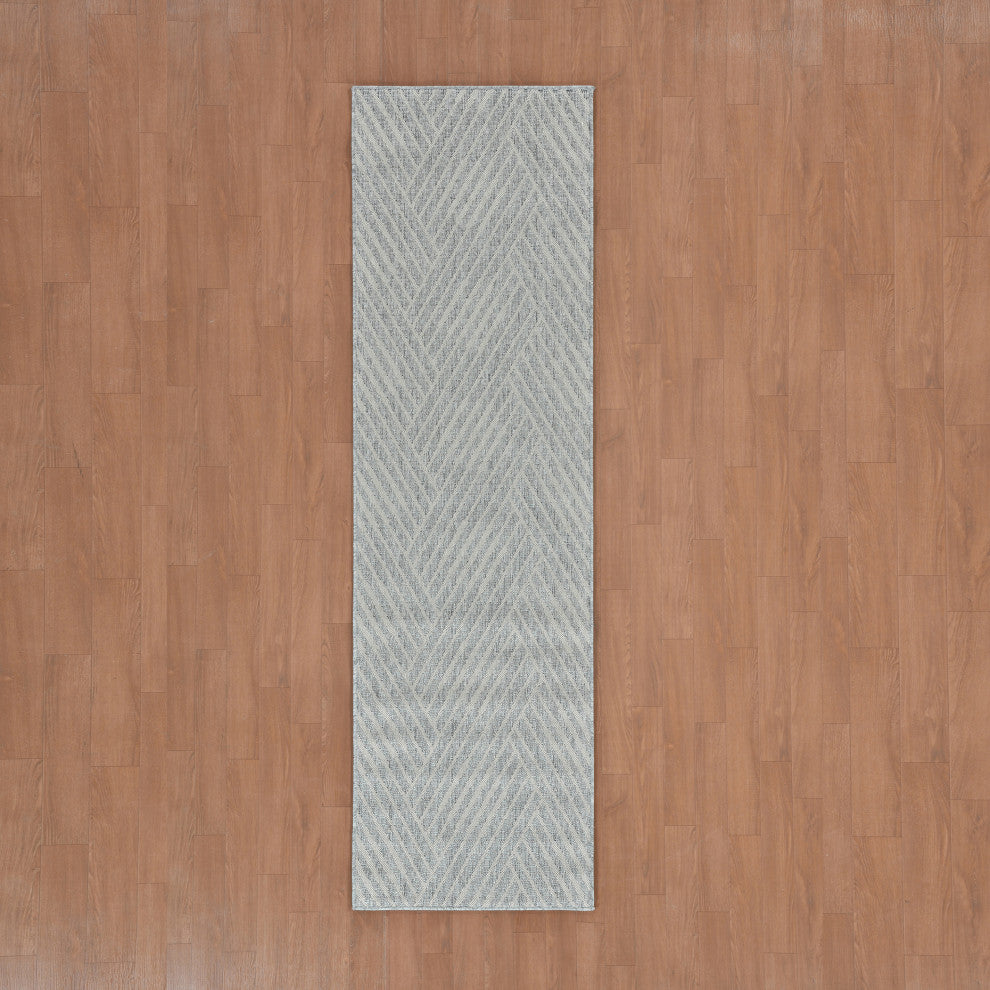 Maryland Abbel Runner, Cream, 2'4" x 8', Geometric