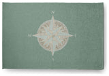 4' x 6' Compass Nautical Indoor/Outdoor Rug, Sage