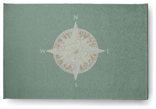 4' x 6' Compass Nautical Indoor/Outdoor Rug, Sage