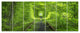 Forest around Rail Way Tunnel, Landscape Canvas Art Print, 83"x32", 7 Panels