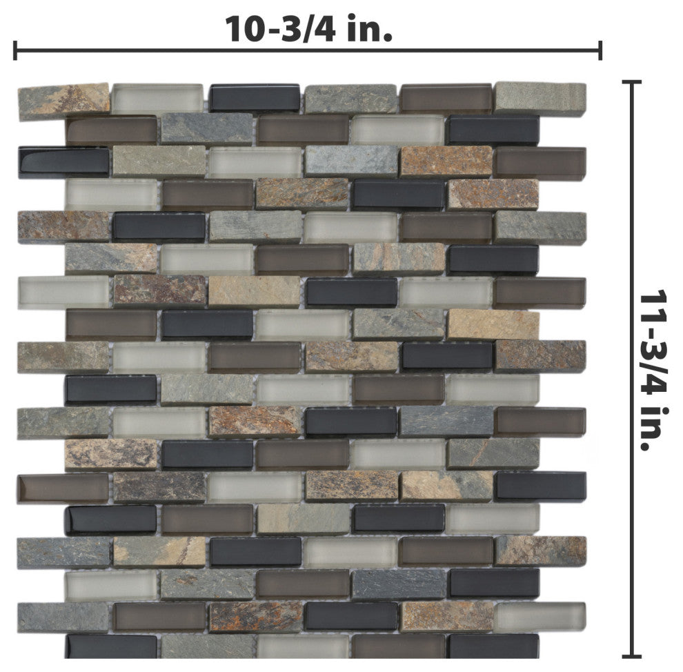 Tessera Subway Stonehenge Glass Wall Tile
