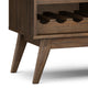 Clarkson Solid Acacia Wood Wine Cabinet, Rustic Natural Aged Brown