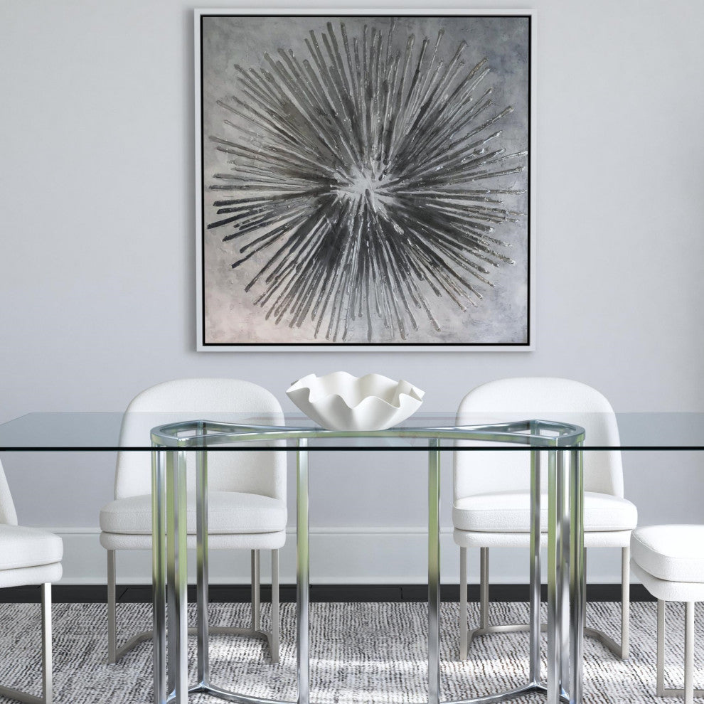Energy Burst Framed Canvas - White Frame