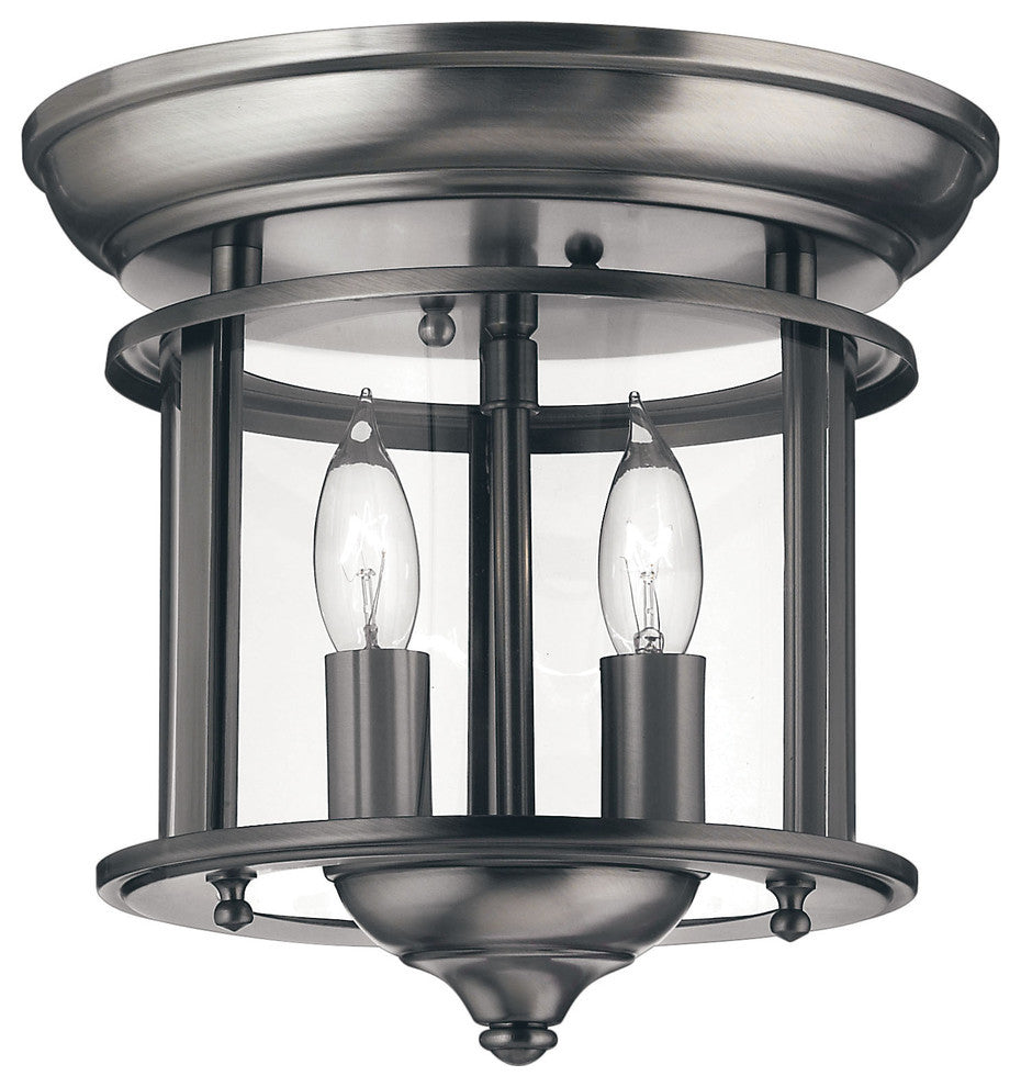 Hinkley Gentry Foyer Small Flush Mount, Pewter