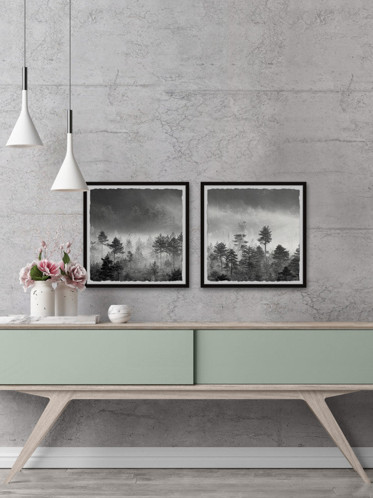 The Forest Spoke Diptych, 2-Piece Set, 24x24 Panels
