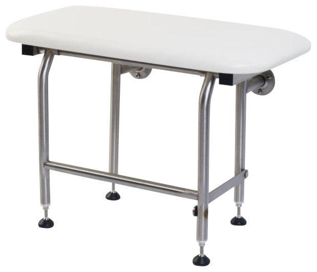 Padded Folding Shower Seat With Legs, 32"