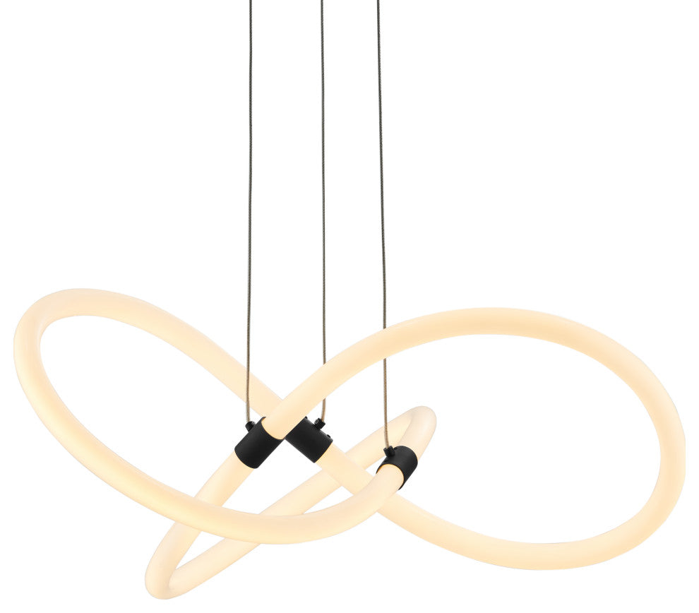 Daisy Dimmable Integrated LED Chandelier, Matte Black, Without Smart Dimmer