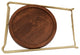 East at Main 19-inch Gold Iron and Natural Wood Round Accent Table