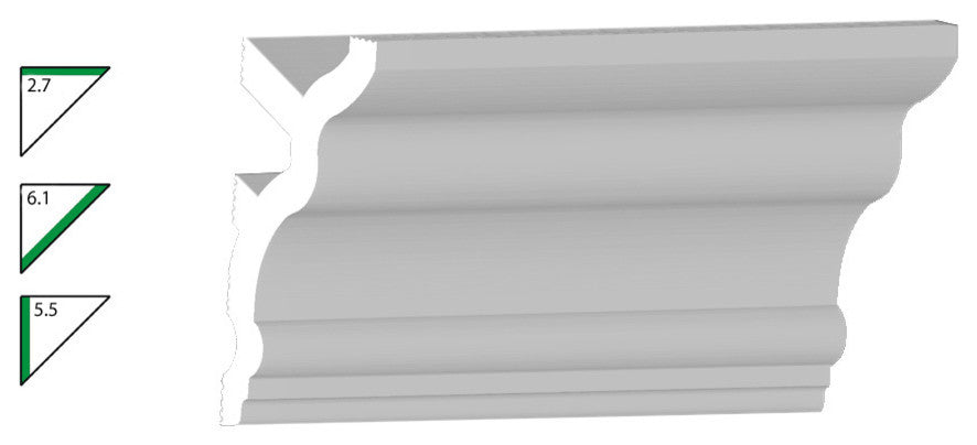 Creative Crown | 56' Of 5.5" Style 5 Foam Crown Molding 8' With Precut Corners