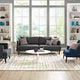 Ladder Abstract Plaid Lattice 5x8 Shag Area Rug