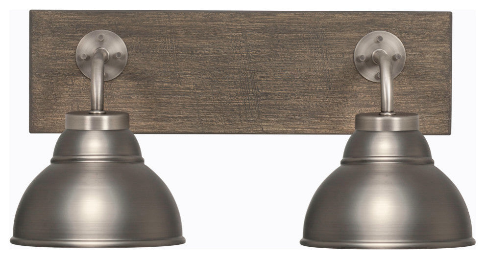 Oxbridge, Bath Bar, Graphite & Painted Distressed Metal, 7" Graphite Shades