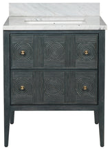 Santos 28" Vintage Navy Vanity with Rectangular Undermount Sink