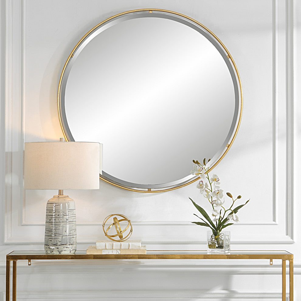 Uttermost 09832 Canillo Gold Round Mirror