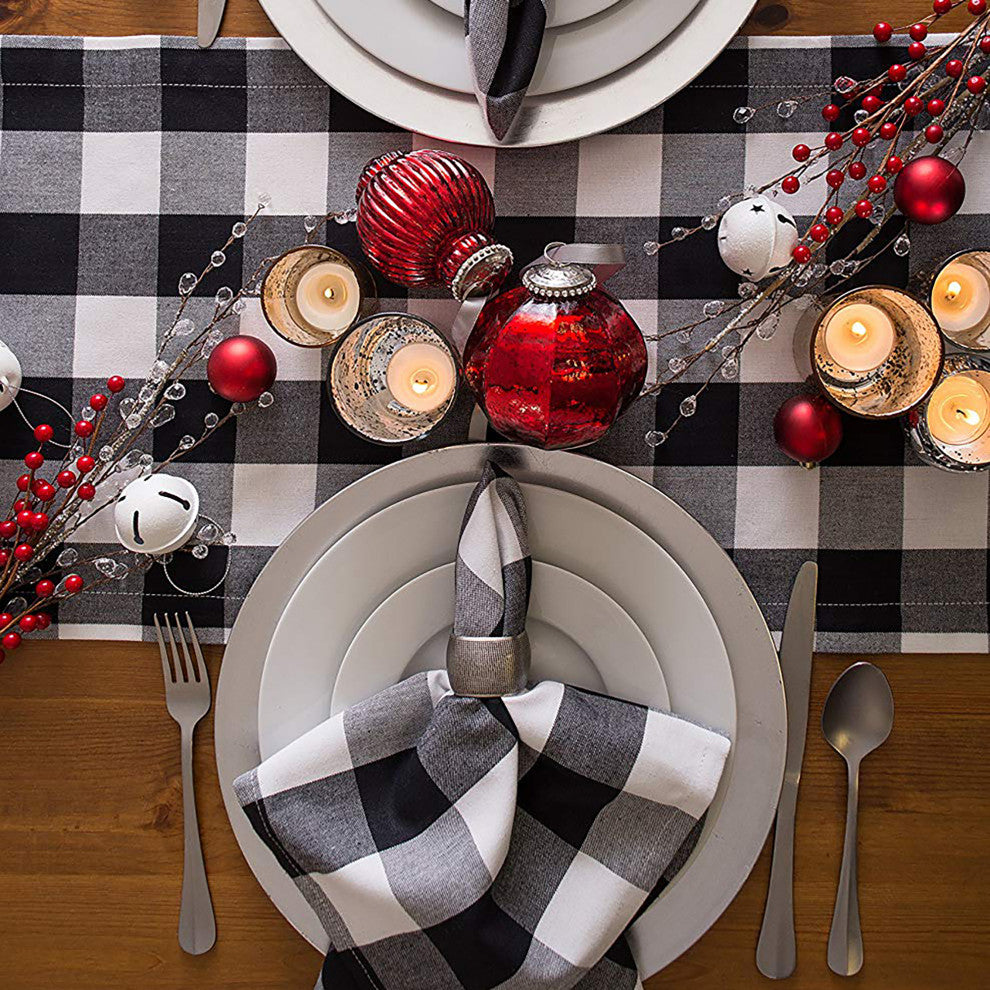 DII Black Buffalo Check Napkin, Set of 6