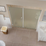Belmore GS 69.25"-70.25"x72" Frameless Hinged Shower Door