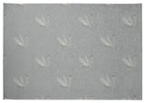 Feather Pattern Spring Chenille Rug, Gray, 5'x7'