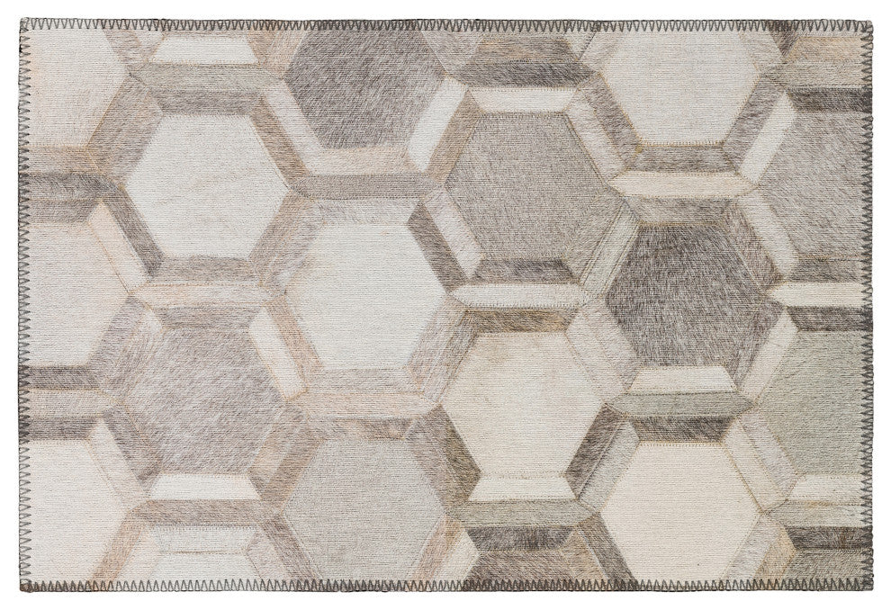 Indoor/Outdoor Stetson SS1 Flannel Machine Washable 1'8" x 2'6" Rug