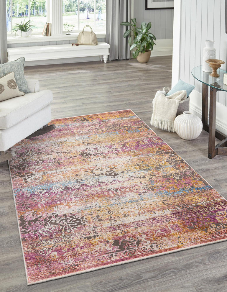 Unique Loom Arte Deepa Rug, Multi, 2'6"x12' Runner