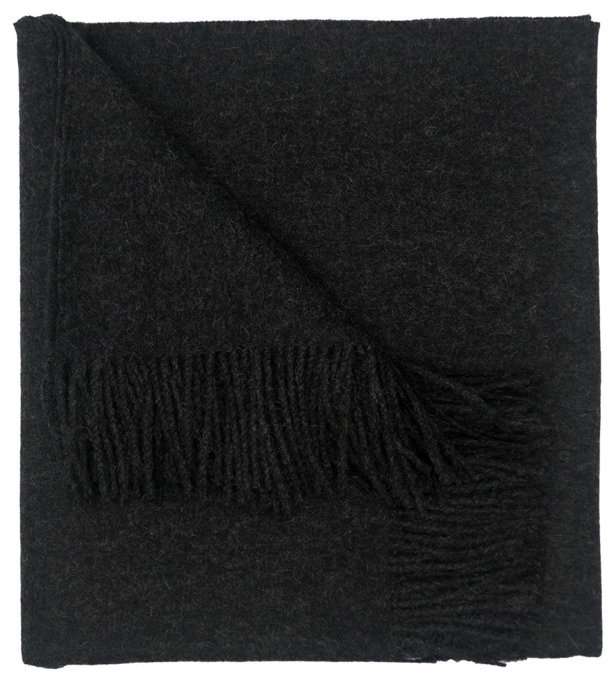 Baby Alpaca Throw Blankets, Charcoal