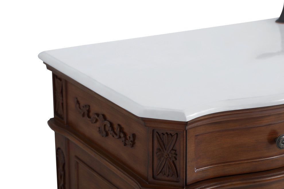 Bathroom Vanity, Teak, 60", Single Sink