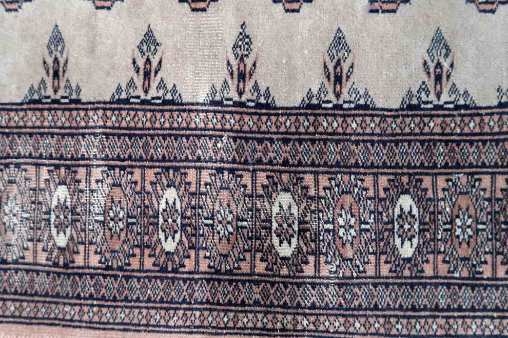 Handmade Vintage Uzbek Bukhara Runner 2.6'x12.2', 80cmx373cm 1960s
