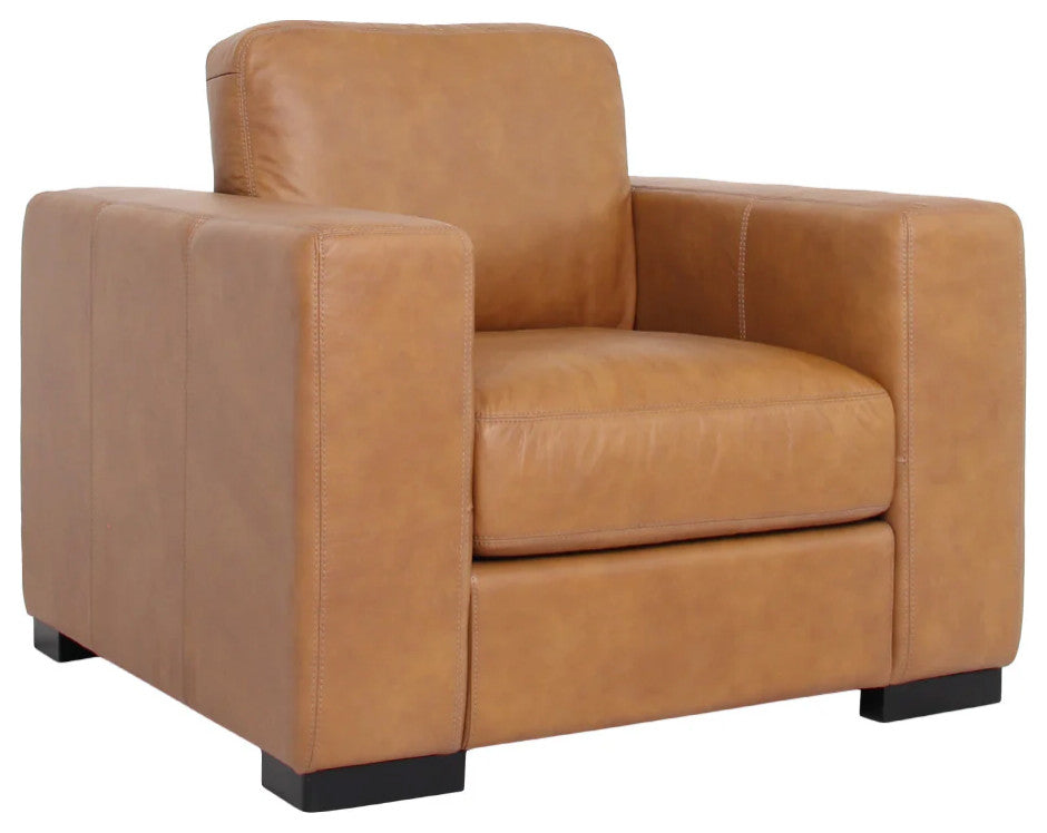 Argento Leather Arm Chair Tan