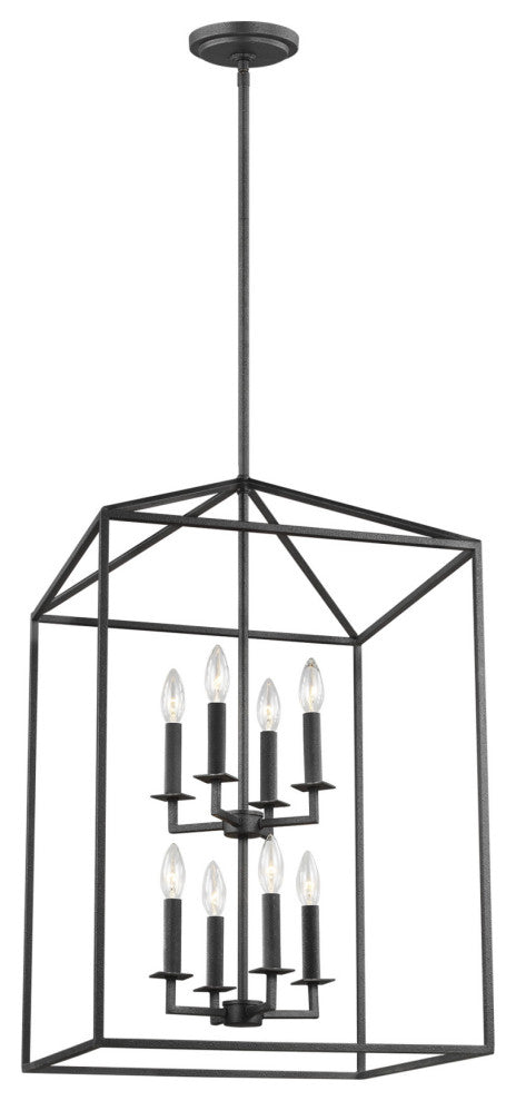 Generation Lighting 5115008 Perryton 8 Light 19"W Chandelier - Midnight Black