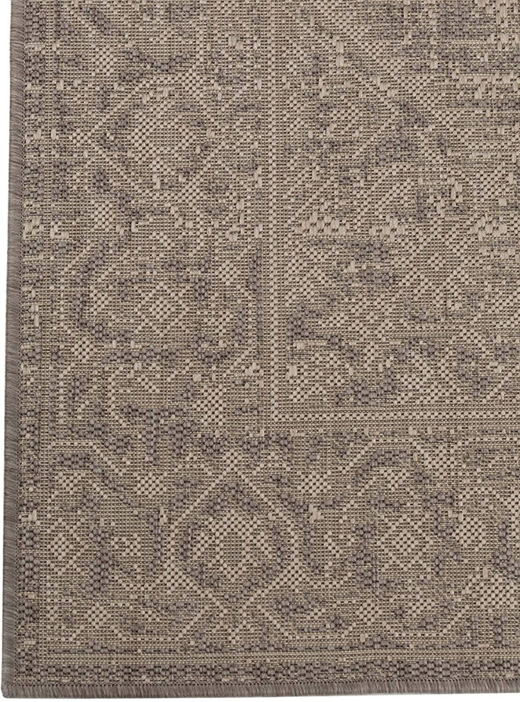 Outdoor Persian Accent Rug - Bacteria Resistant Rug, Dove, 5'3"x7'6"