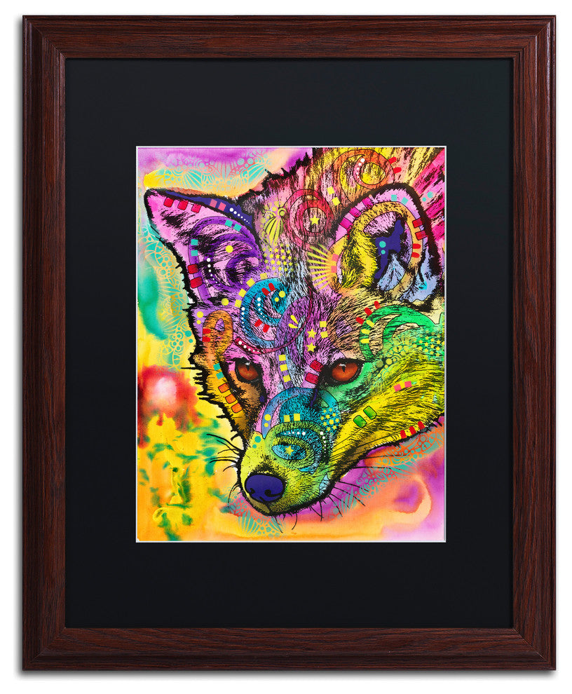 Dean Russo 'Fox' Matted Framed Art, Wood Frame, Black Mat, 16x20