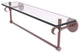 Clearview 22" Glass Twist Accent Shelf and Towel Bar, Antique Copper