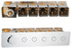 Led Rainfall Shower System With Handheld Shower, Horizontal