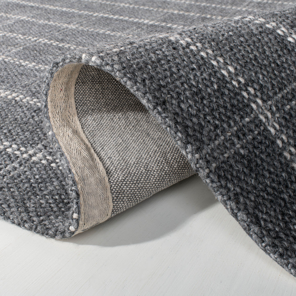 Lauren Ralph Lauren Tamworth Check Rug, LRL6450, Charcoal, 9'x12'