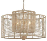 Crystorama Lighting Group JAY-A5004 Jayna 4 Light 25"W Drum - Burnished Silver